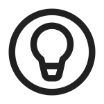 Lightbulb Circle SVG Icon